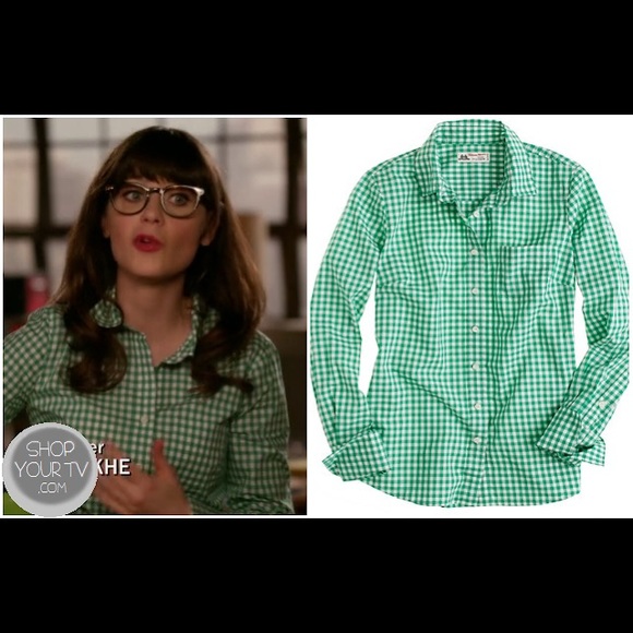 J. Crew Tops - J.Crew The Perfect Shirt Green Gingham Button Down